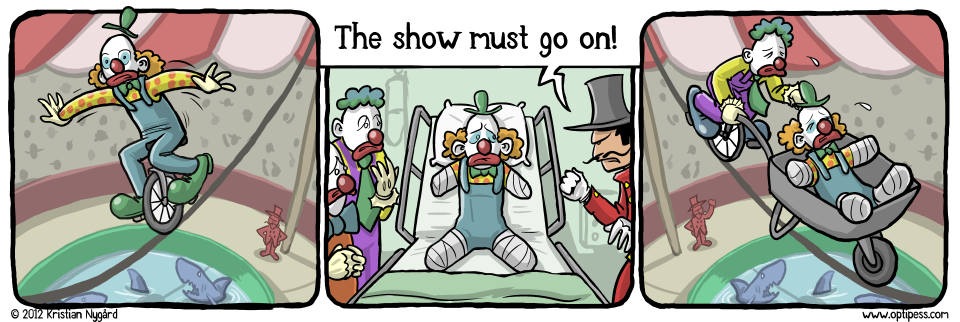 The show was eventually shut down, but only because the sharks were too full.