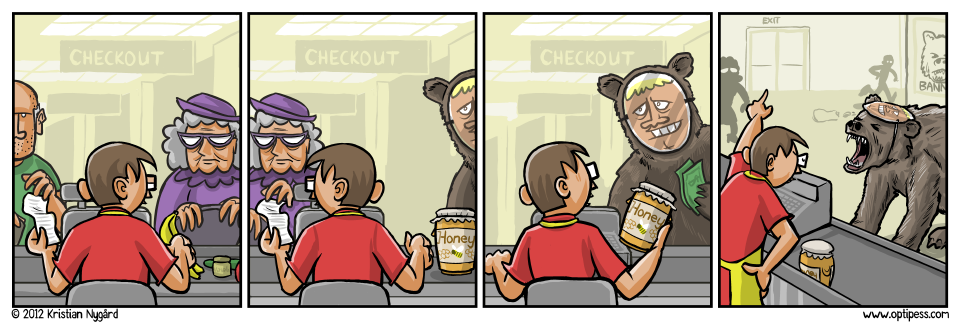 Later he figured out he could just buy honey in bulk online instead.