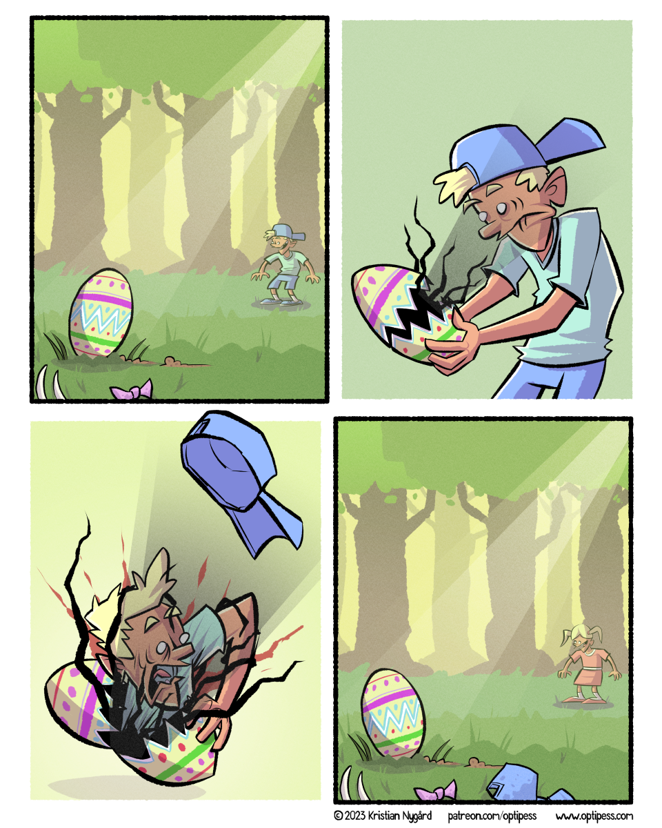 Take care on your easter egg hunt! Alternatively, send your most disposable child instead.