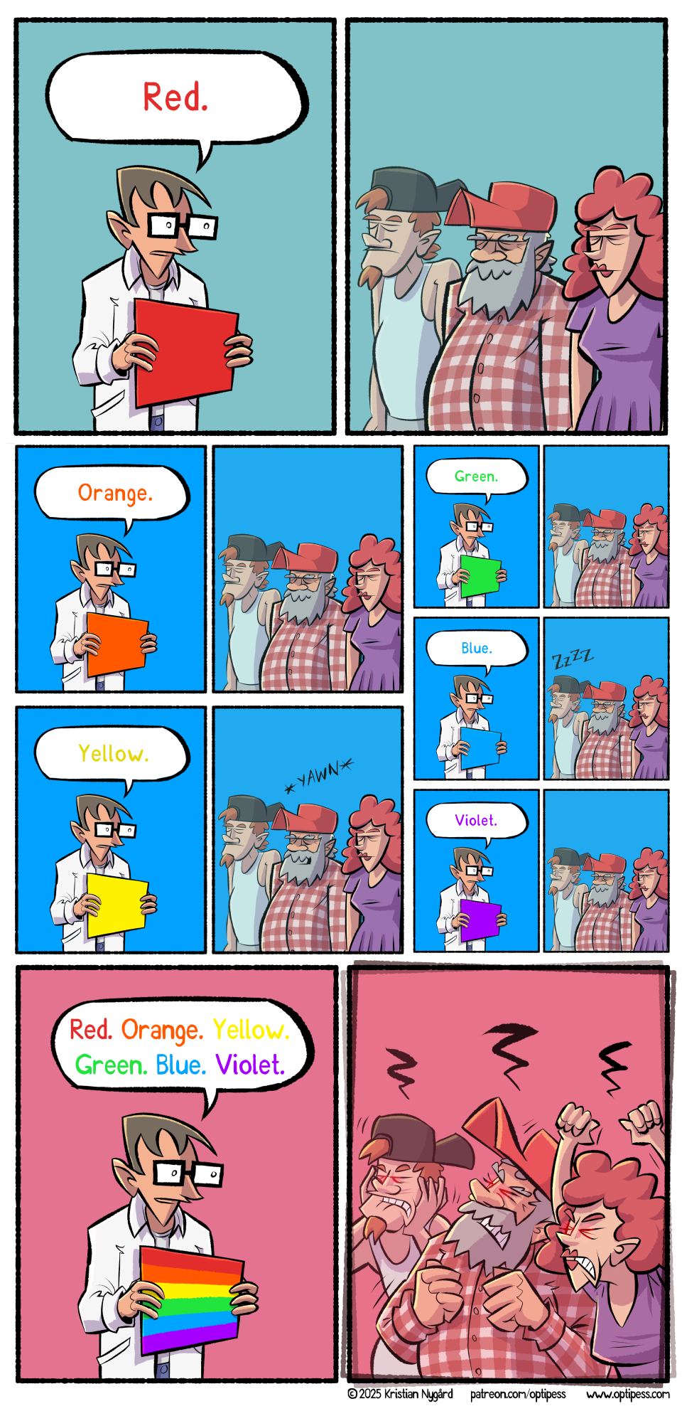 Btw, a look behind the curtain: the internal names I have for these characters are Gooner, Boomer and Karen.