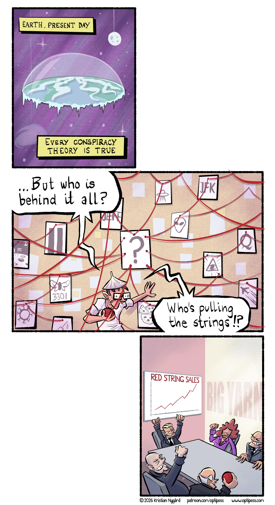 A game for the reader: Name all the conspiracy theories in this comic!